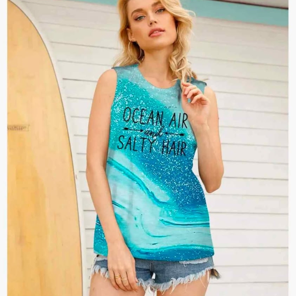 New Ocean Air Graphic Tank Top